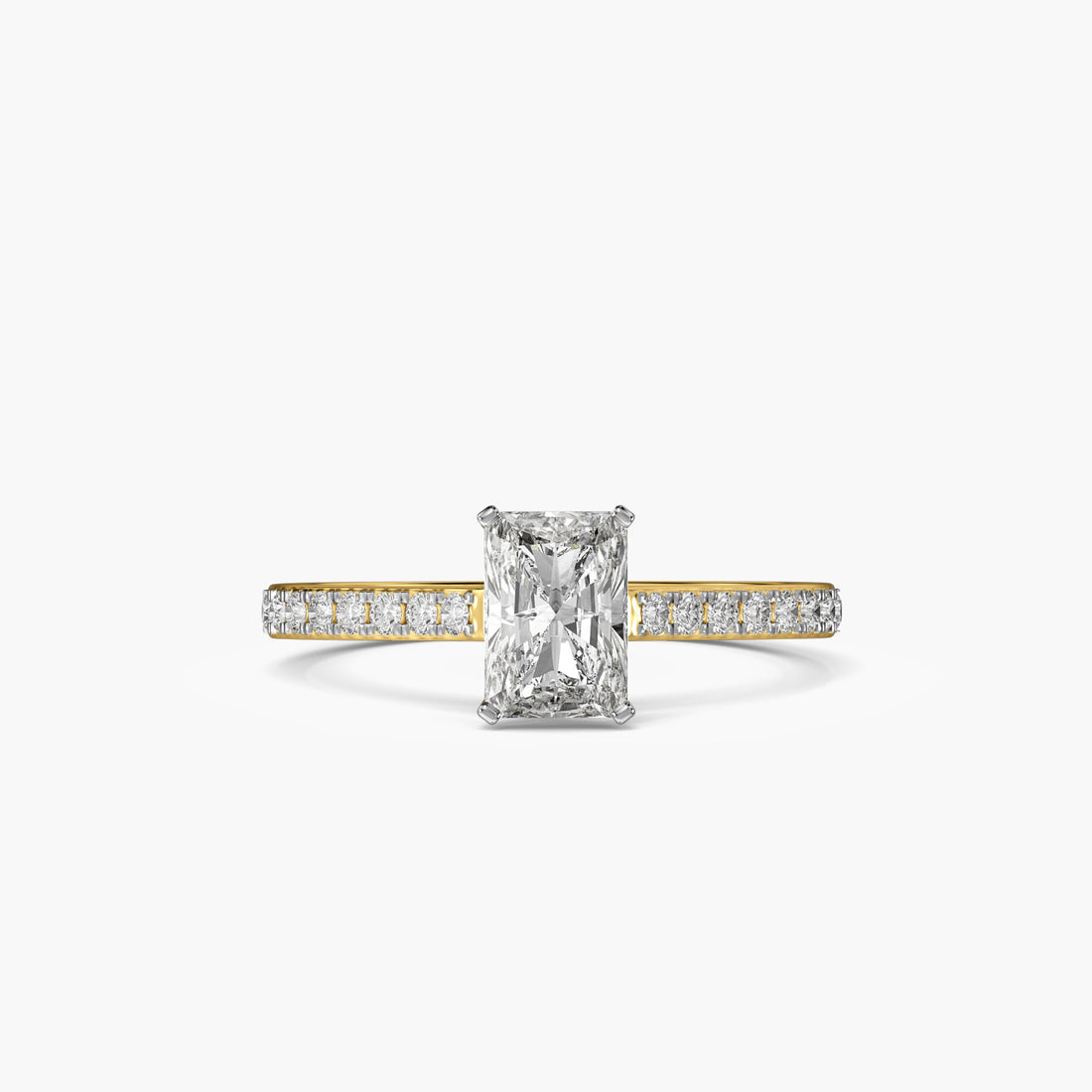 Regal Radiance Ring - Top View in Yellow Gold - Diamond Ring by Moena