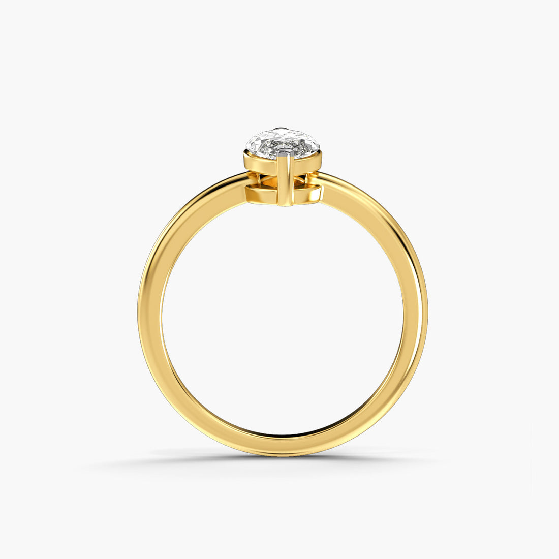 Regal Marquise - Front View in Yellow Gold - Marquise Diamond Ring by Moena