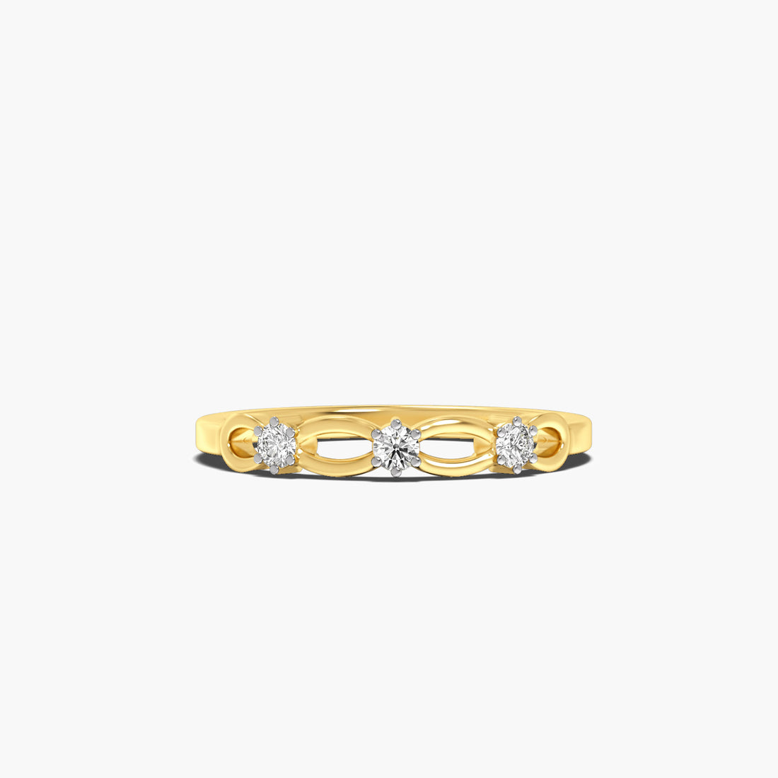 Tranquil Beauty - Top View in Yellow Gold - Diamond Ring by Moena