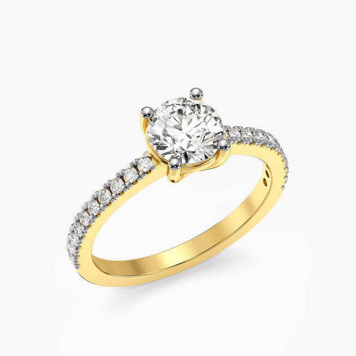 Minimalist Gold Solitaire Ring