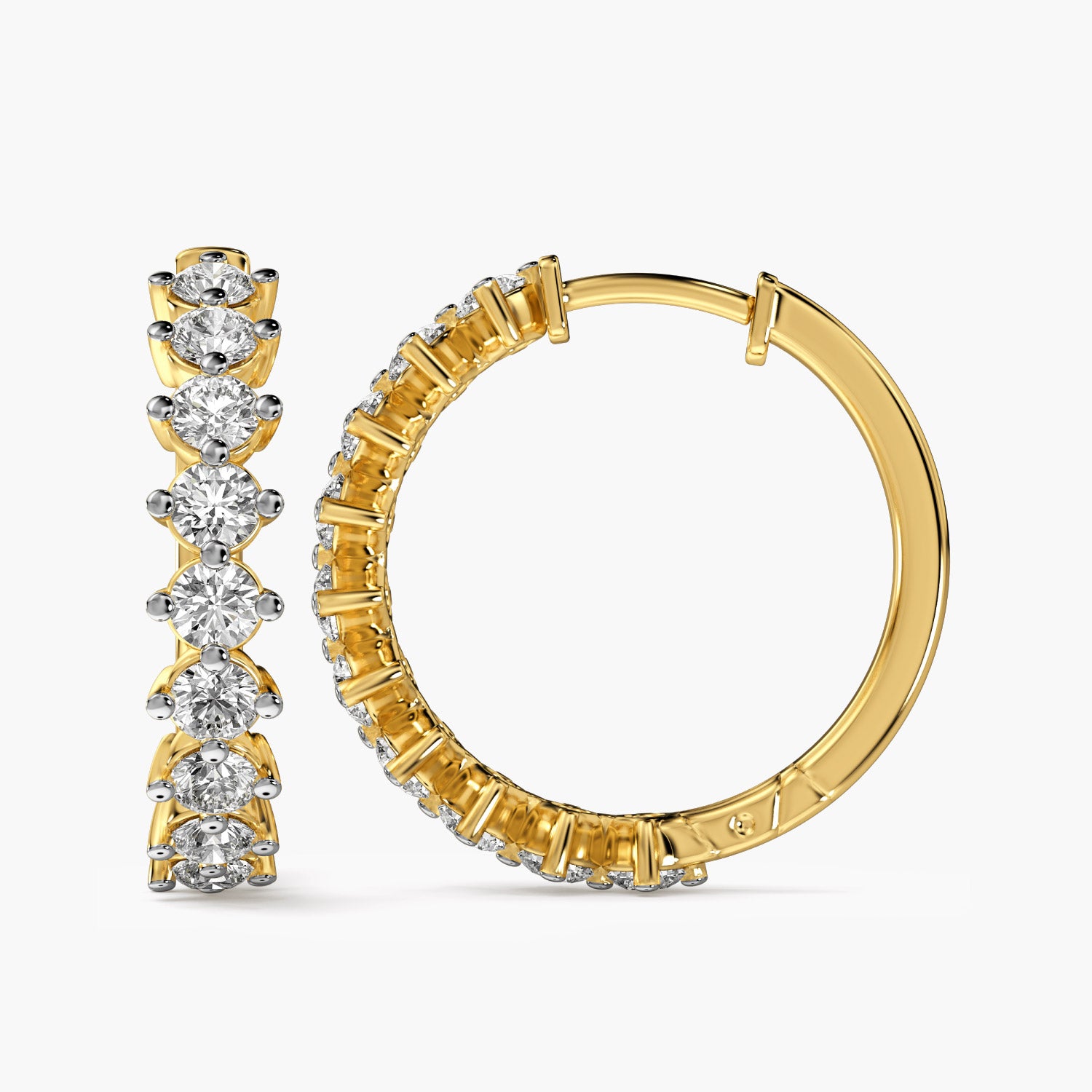 Hoop Elegance Diamond Earrings
