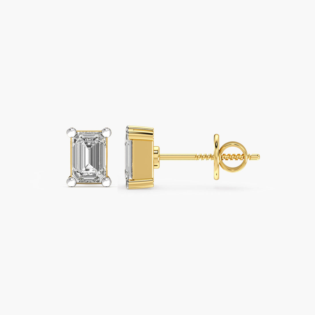 Emerald Essence - Side View in Yellow Gold - Emerald Diamond Jewellery by Moena