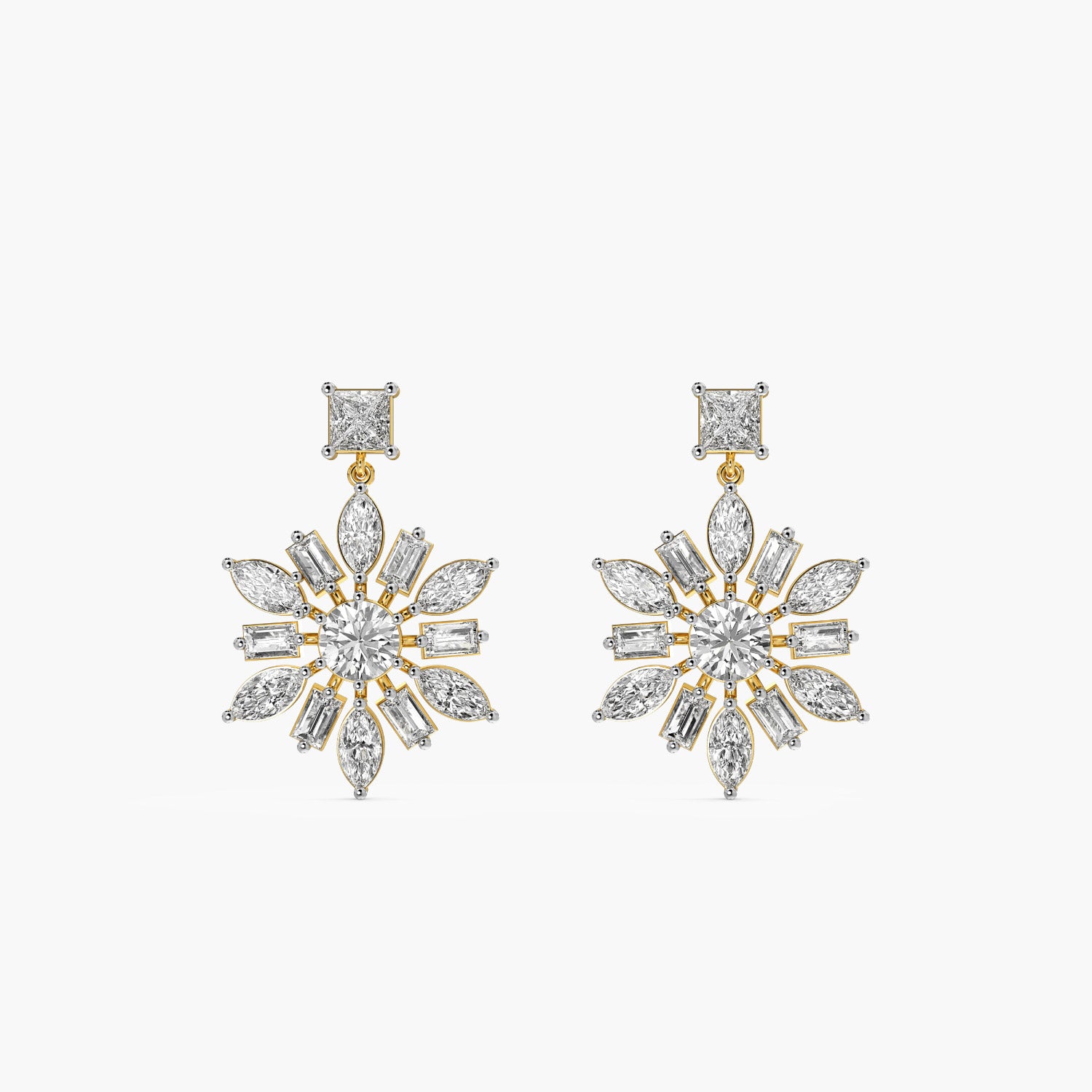 Snowburst Diamond Danglers