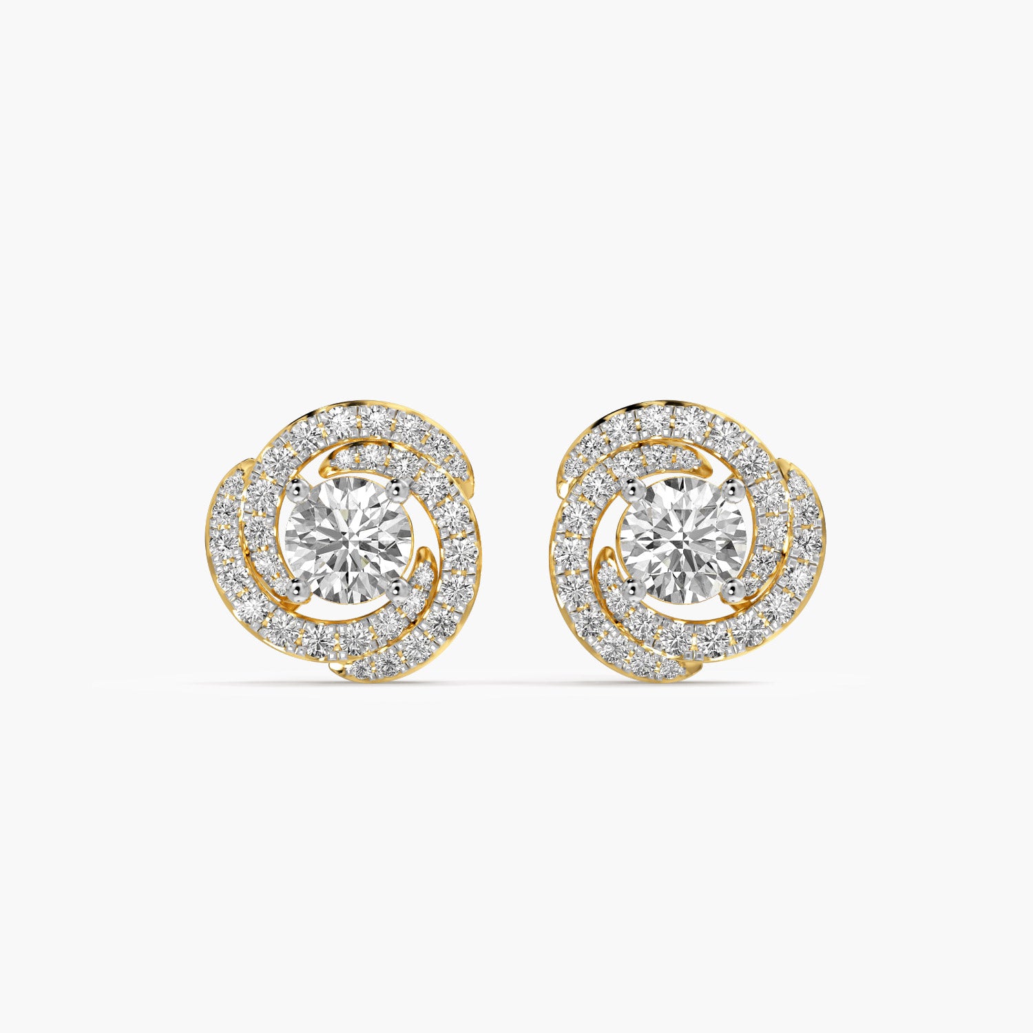 Sunburst Halo Stud Earrings
