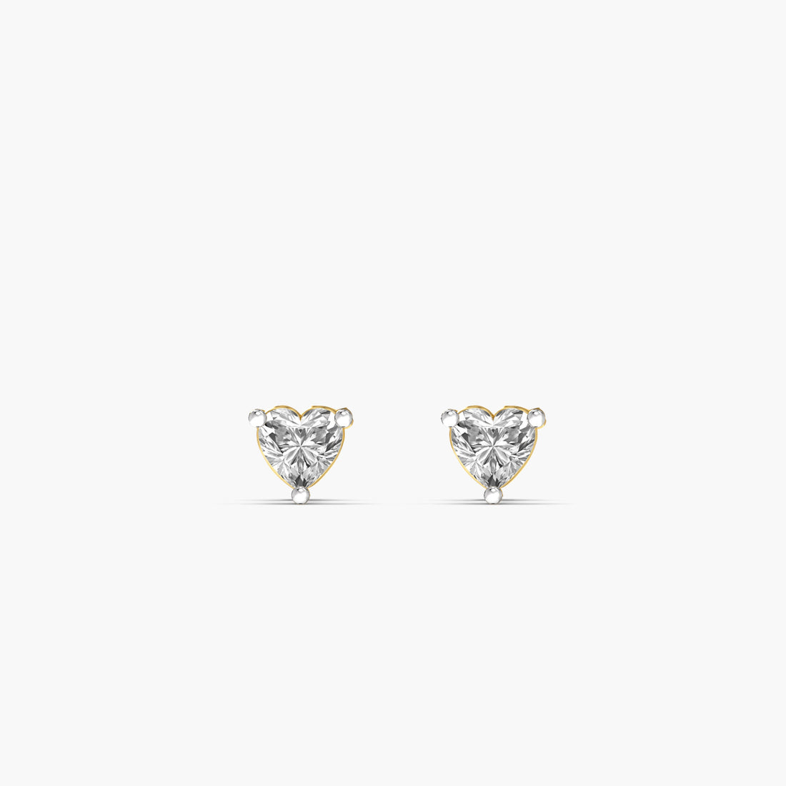 True Love Studs - Standard View in Yellow Gold - Diamond Stud by Moena