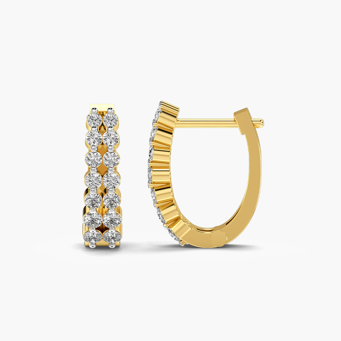 Mystic bali - Side View in Yellow Gold - Diamond Jewellery by Moena