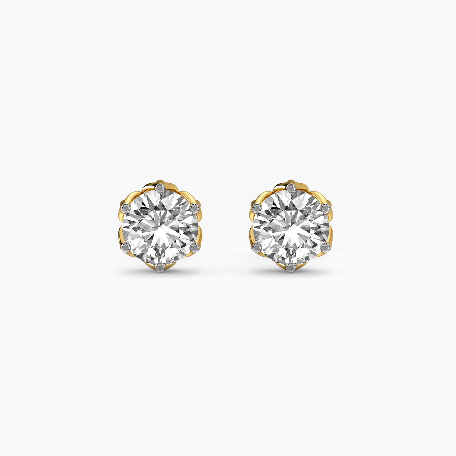 Petal Crown Lab-Grown Diamond Studs - Moena
