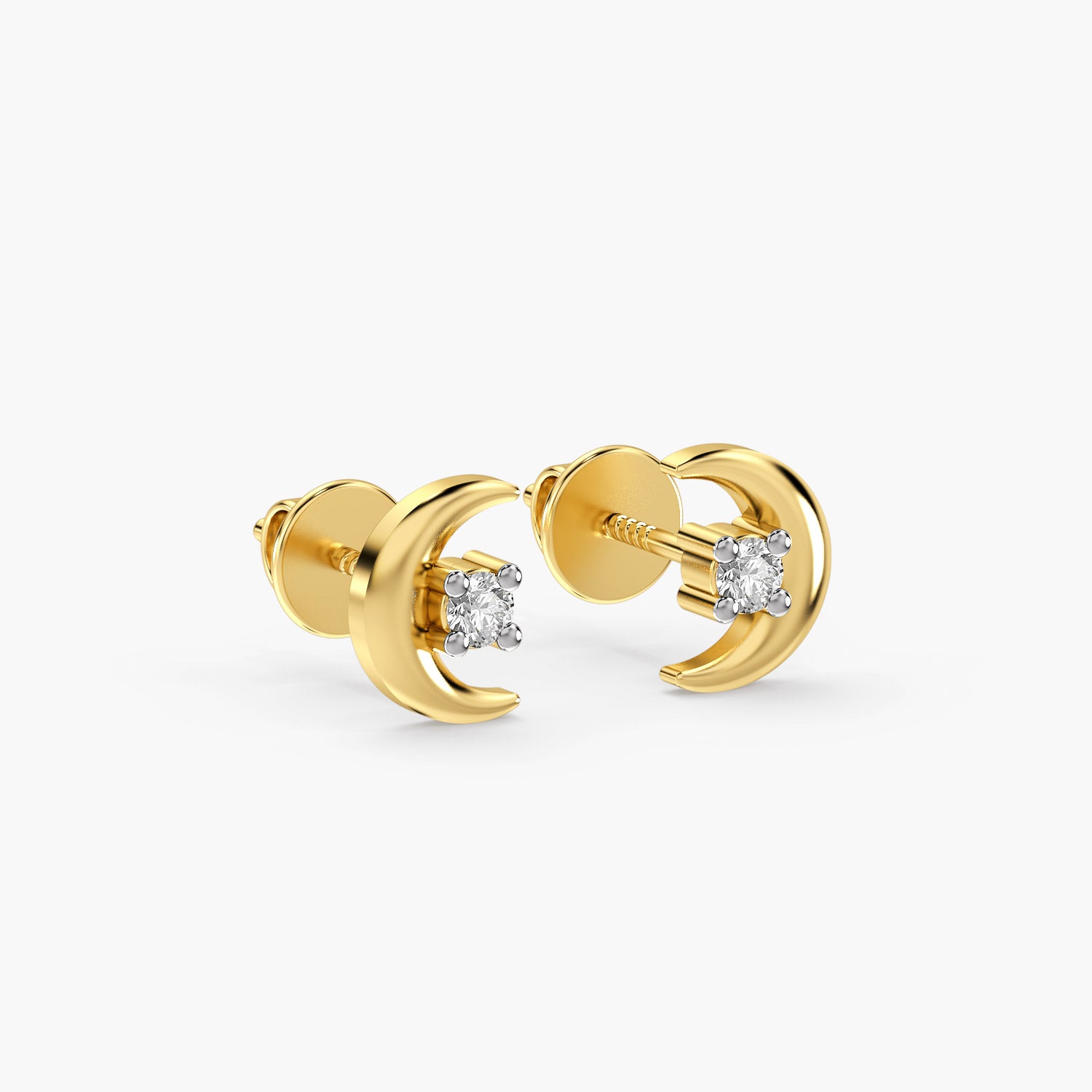 Luna Diamond Studs - Moena