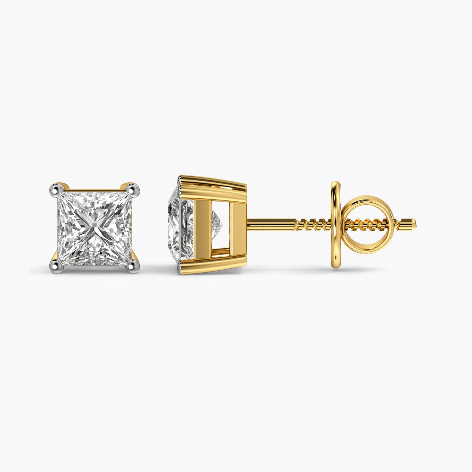 Princess-Cut Lab-Grown Diamond Studs - Moena