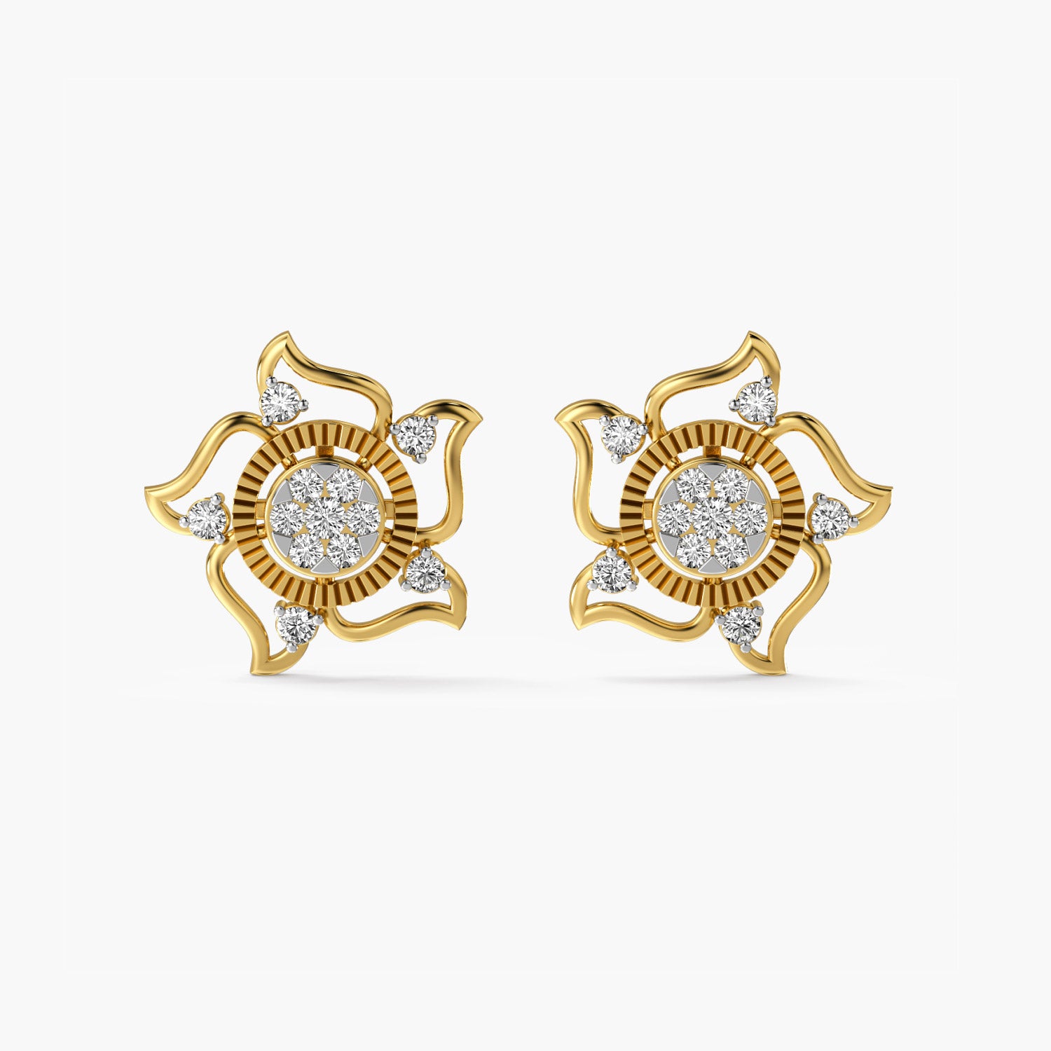 Lotus Bloom Lab-Grown Diamond Studs - Moena