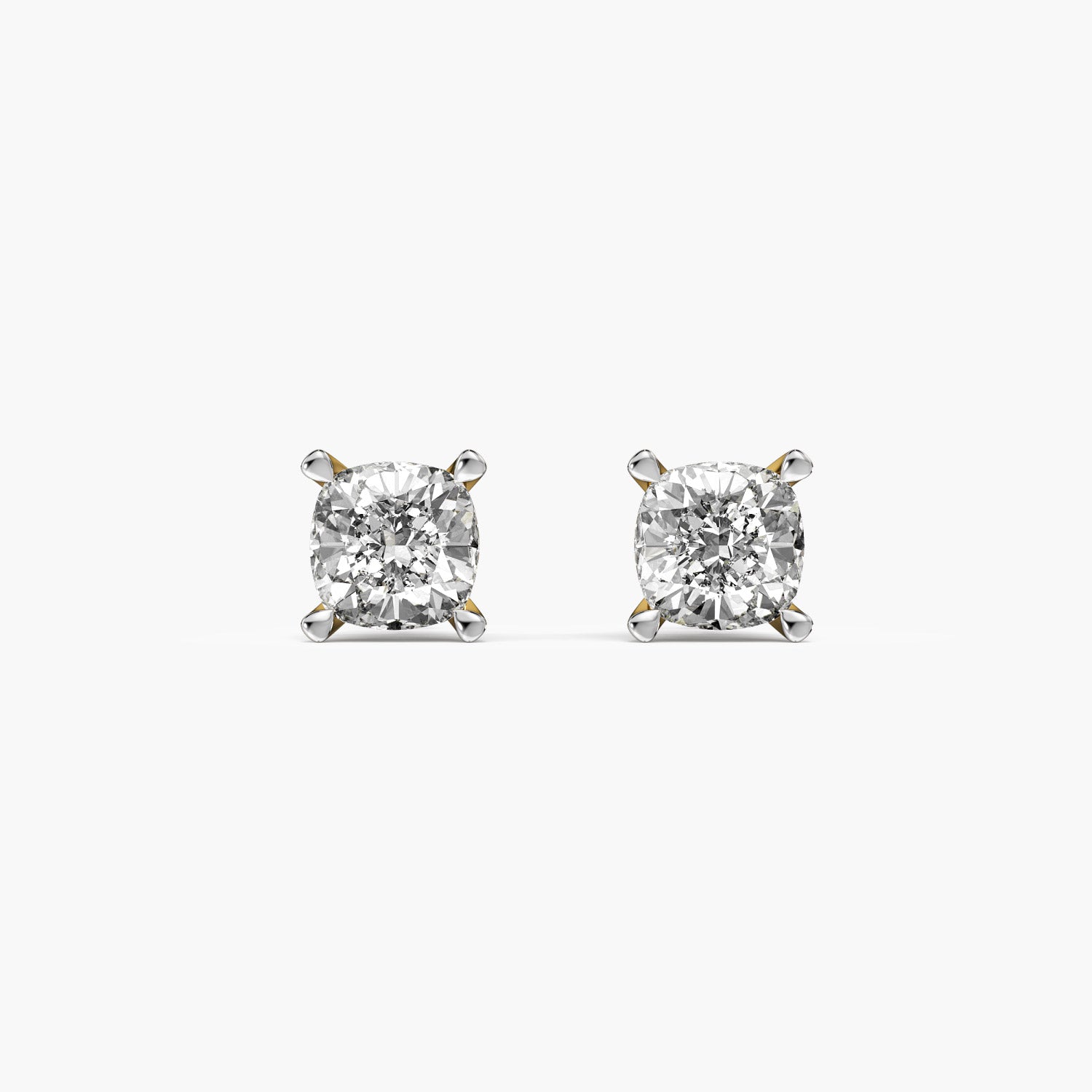 Cushion-Cut Solitaire Earrings