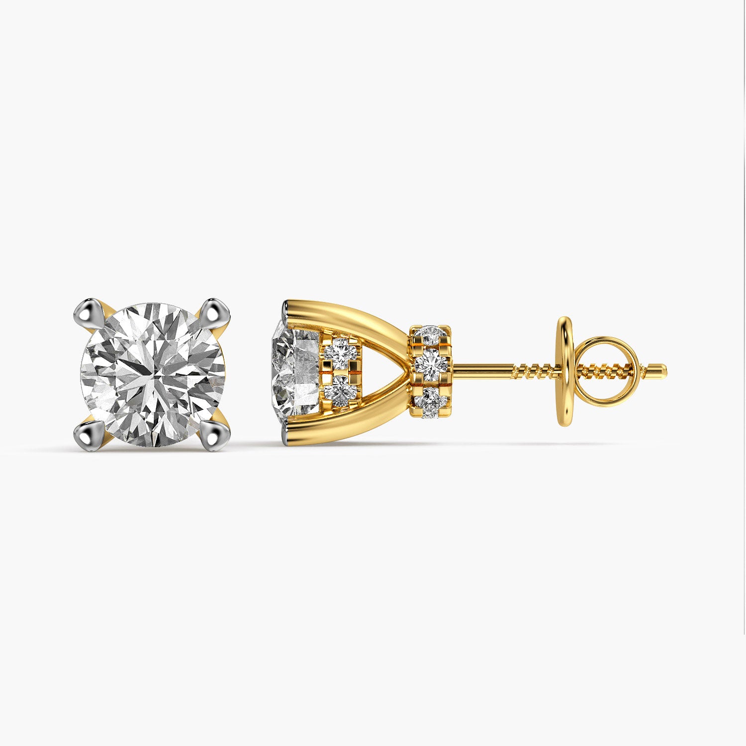 Timeless Solitaire Lab-Grown Diamond Studs - Moena