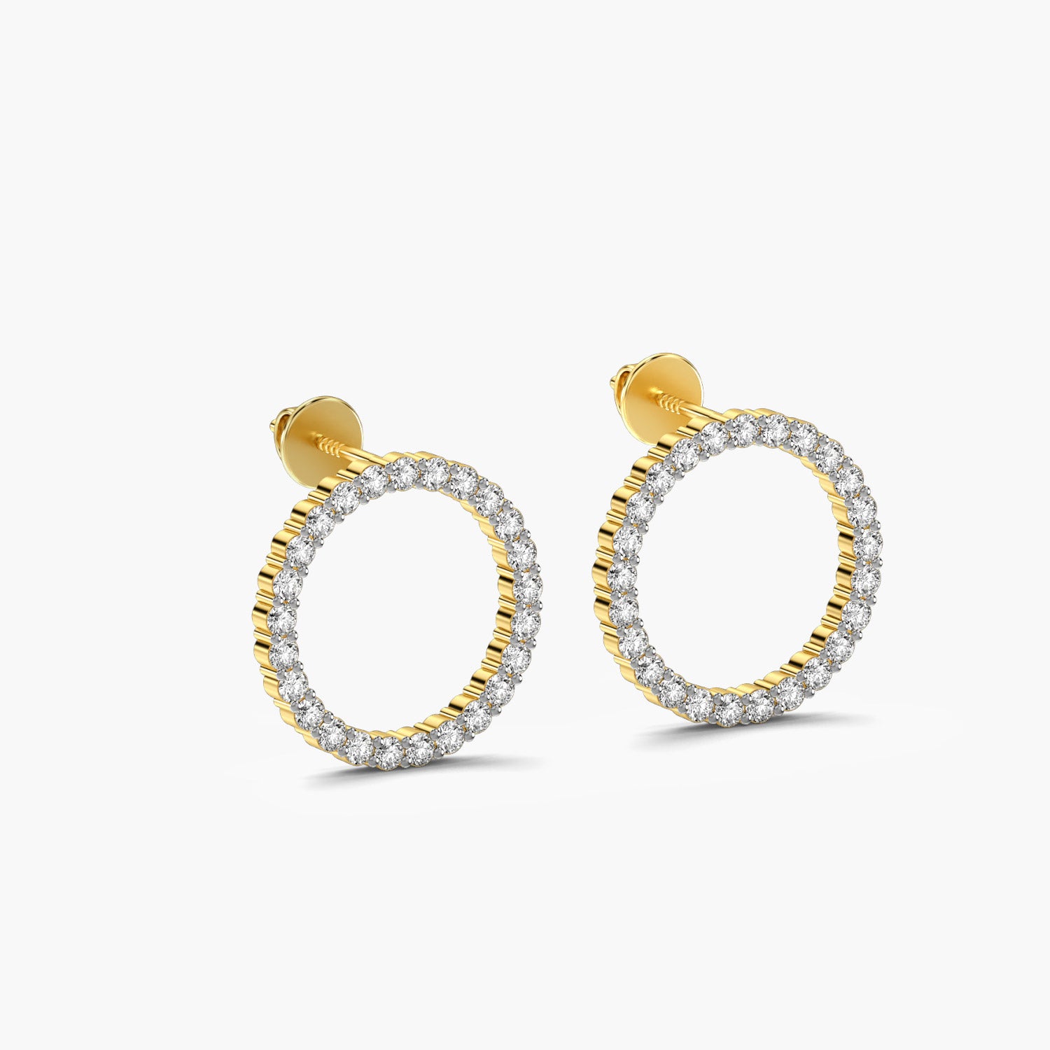 Diamond Circle Studs - Moena