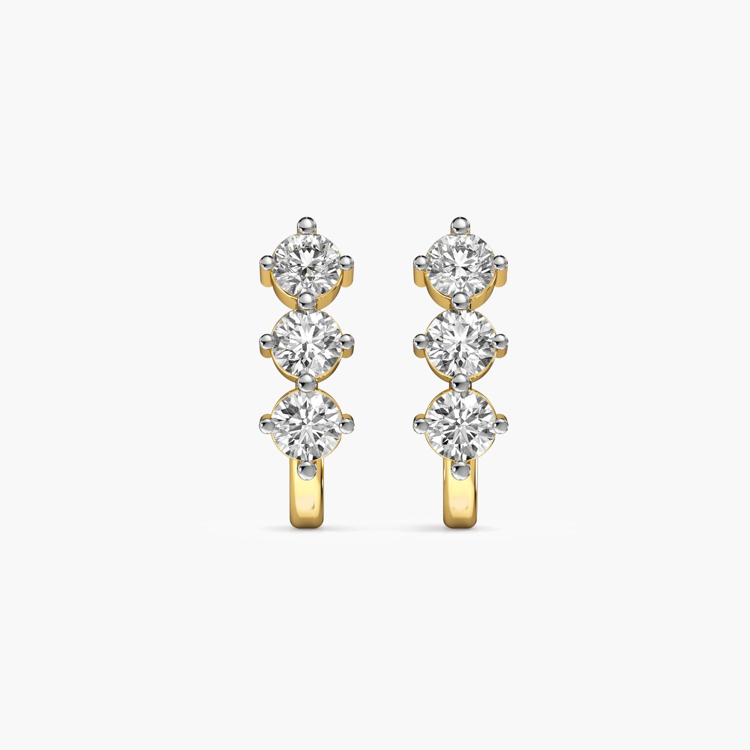 Triple Row Diamond Ear Climbers