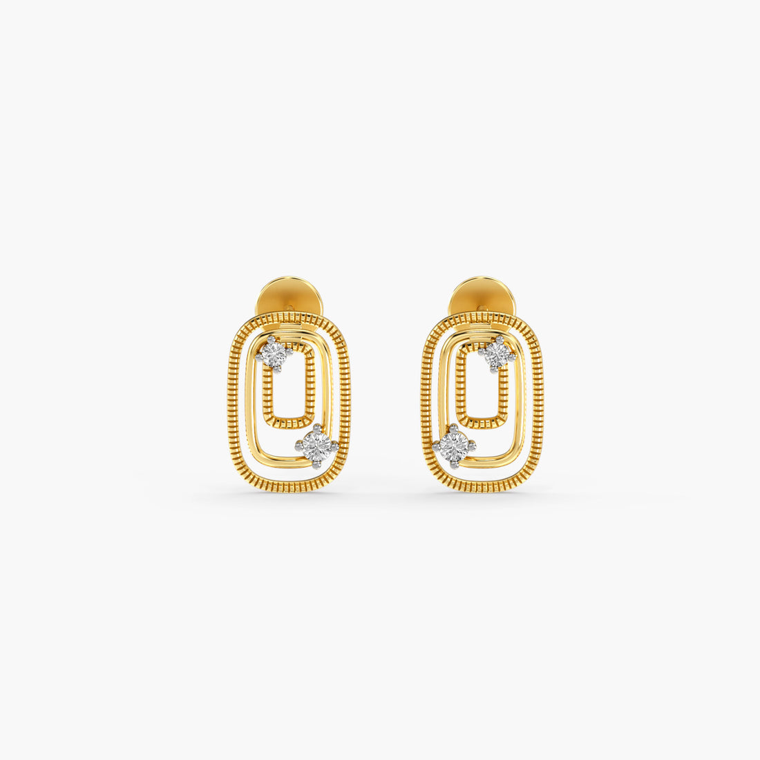 Serene Orbit - Front View in Yellow Gold - Diamond Jewellery by Moena