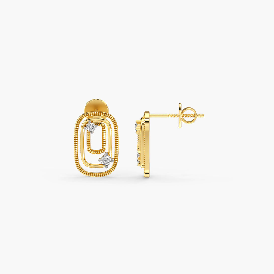 Serene Orbit - Side View in Yellow Gold - Diamond Jewellery by Moena