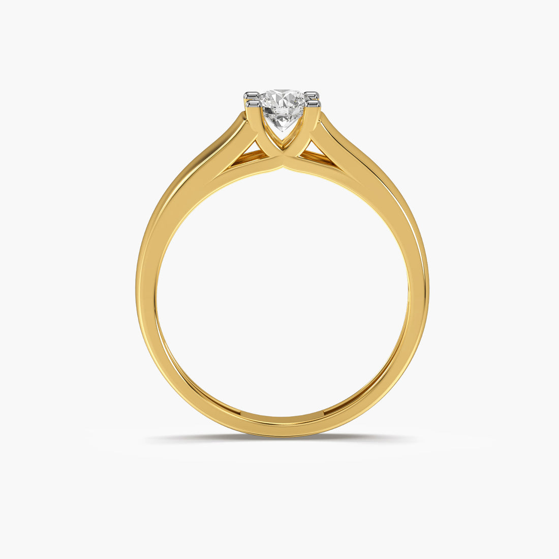Imperial Crest Ring - Front View in Yellow Gold - Diamond Ring by Moena
