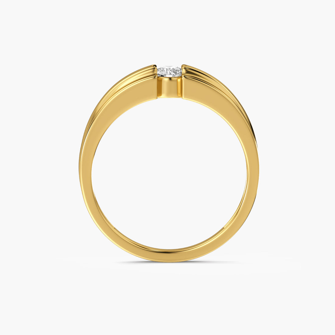 Apex Brilliance Ring - Front View in Yellow Gold - Diamond Ring by Moena
