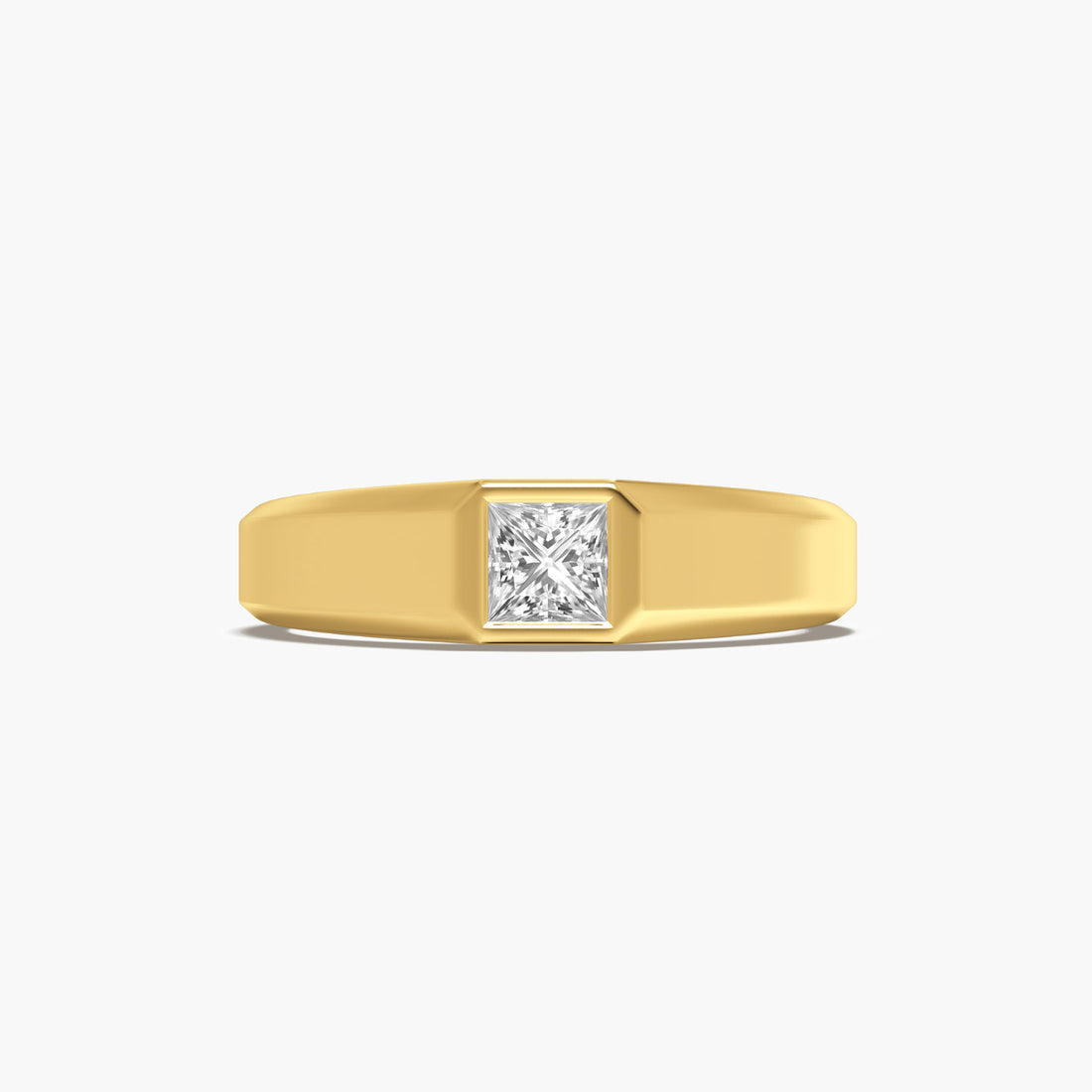 Sovereign Elite Ring - Top View in Yellow Gold - Diamond Ring by Moena