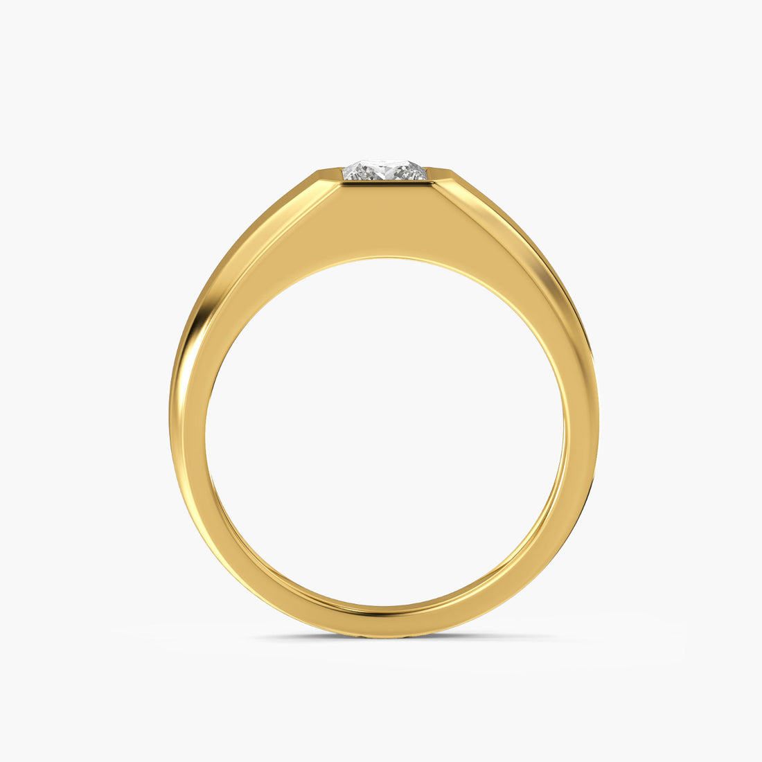 Sovereign Elite Ring - Front View in Yellow Gold - Diamond Ring by Moena