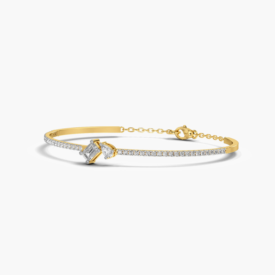 Regalia Diamond Bracelet - 3D View in Yellow Gold - Diamond Bracelet by Moena