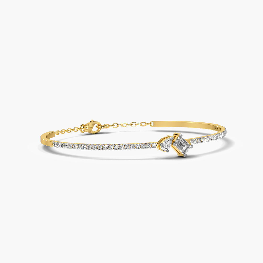 Regalia Diamond Bracelet - 3D View in Yellow Gold - Diamond Bracelet by Moena