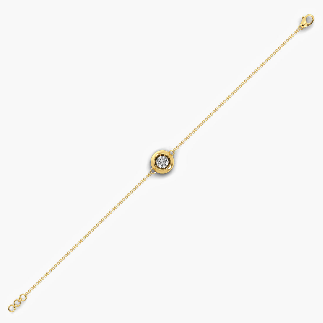 Forever Glow Bracelet - Side View in Yellow Gold - Diamond Bracelet by Moena