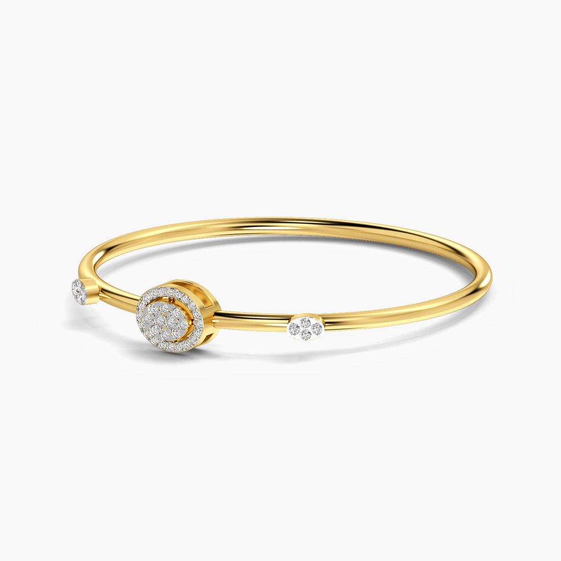 Celeste Charm Bracelet - 3D View in Yellow Gold - Diamond Bracelet by Moena
