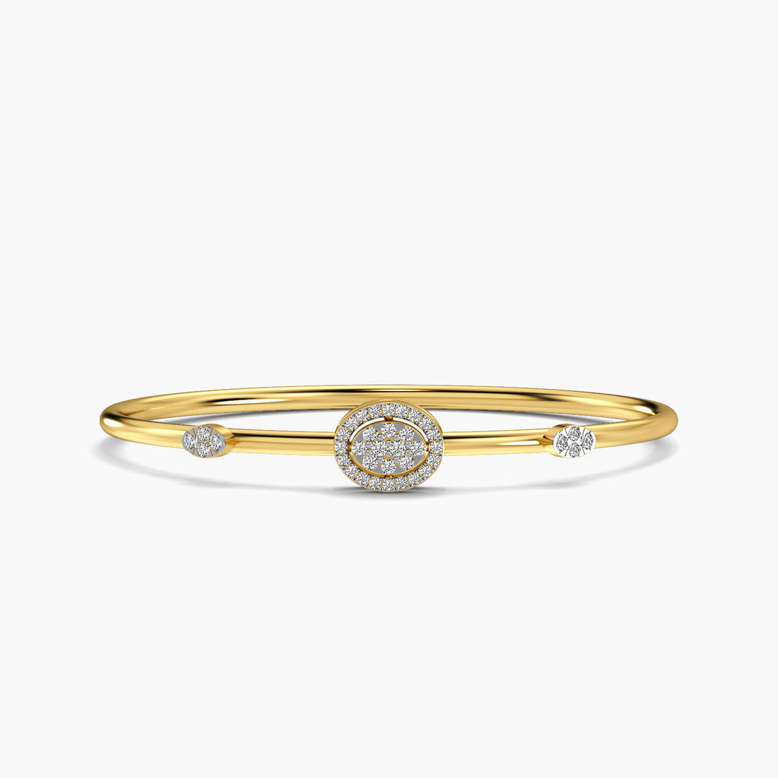 Celeste Charm Bracelet - Top View in Yellow Gold - Diamond Bracelet by Moena