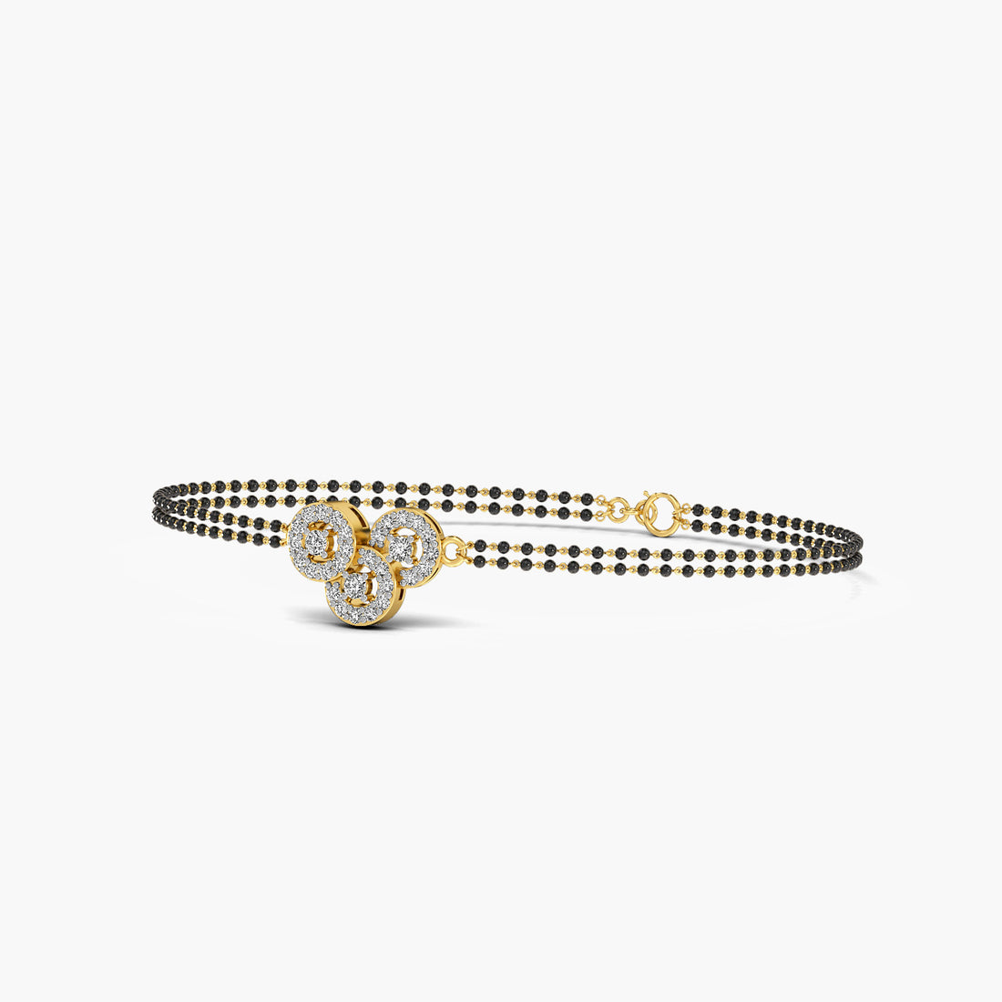 Sutra Glow Bracelet - 3D View in Yellow Gold - Diamond Bracelet by Moena
