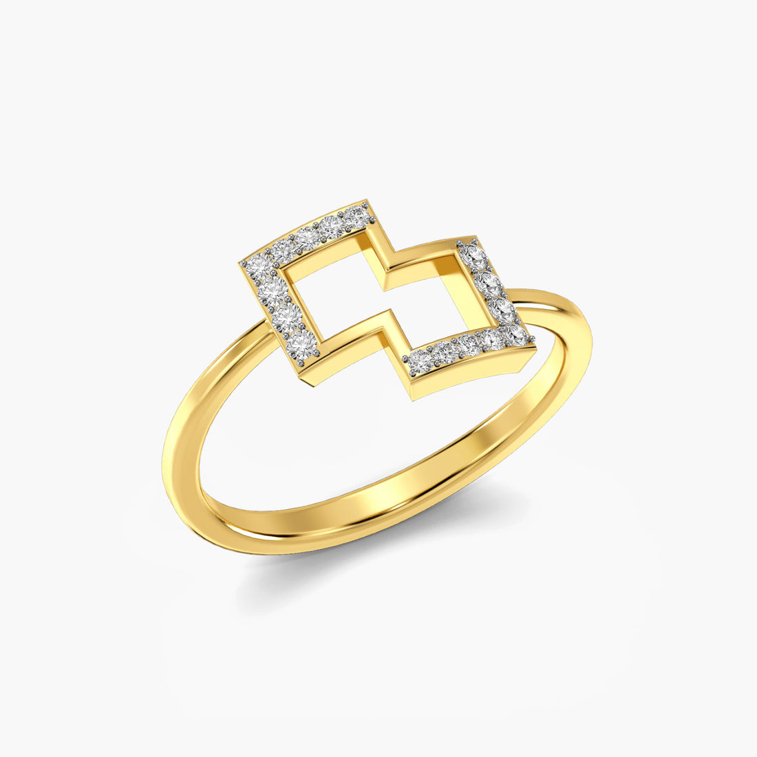Eden’s Secret - 3D View in Yellow Gold - Diamond Ring by Moena