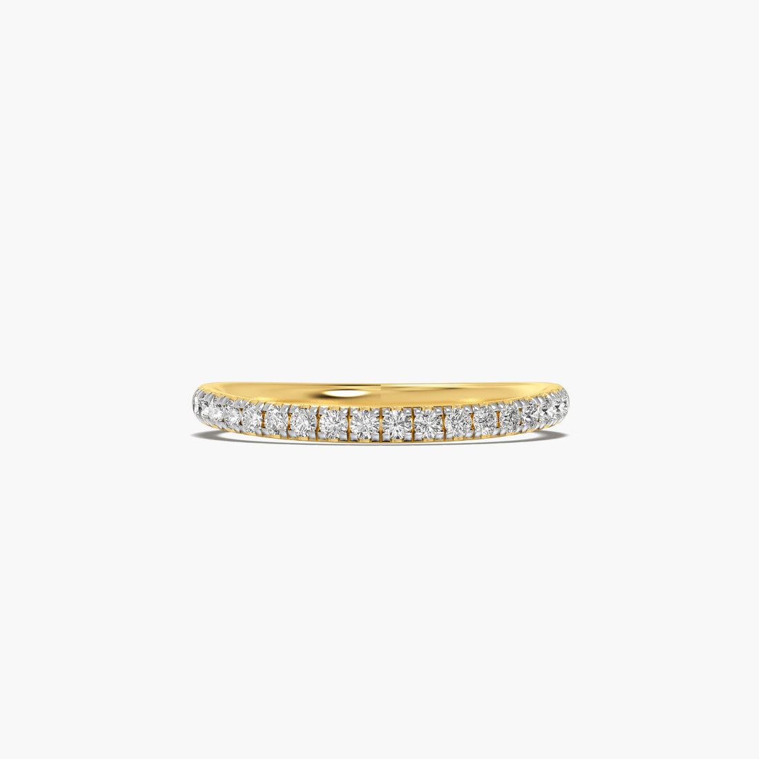 Lab-Grown Diamond Eternity Band - Top View in Yellow Gold - Diamond Ring by Moena