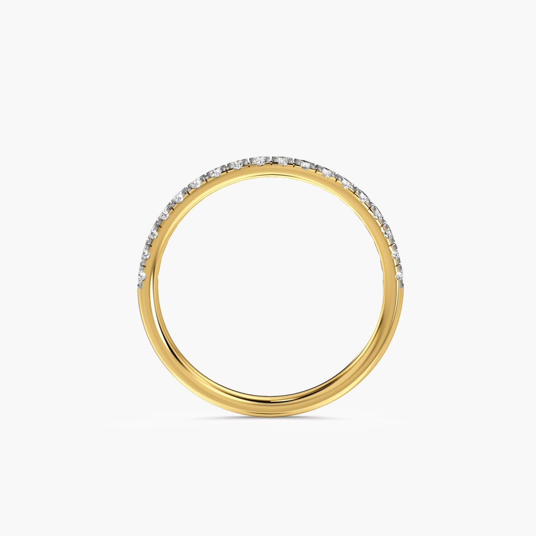 Lab-Grown Diamond Eternity Band - Front View in Yellow Gold - Diamond Ring by Moena