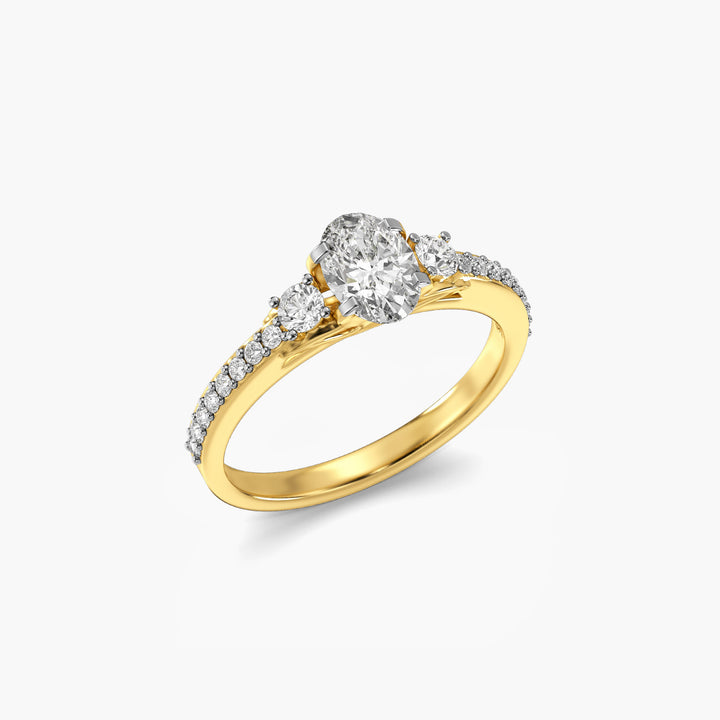 Crowned Oval Ring