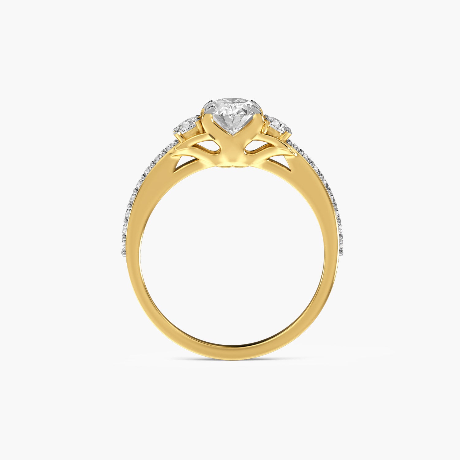 Crowned Oval Ring