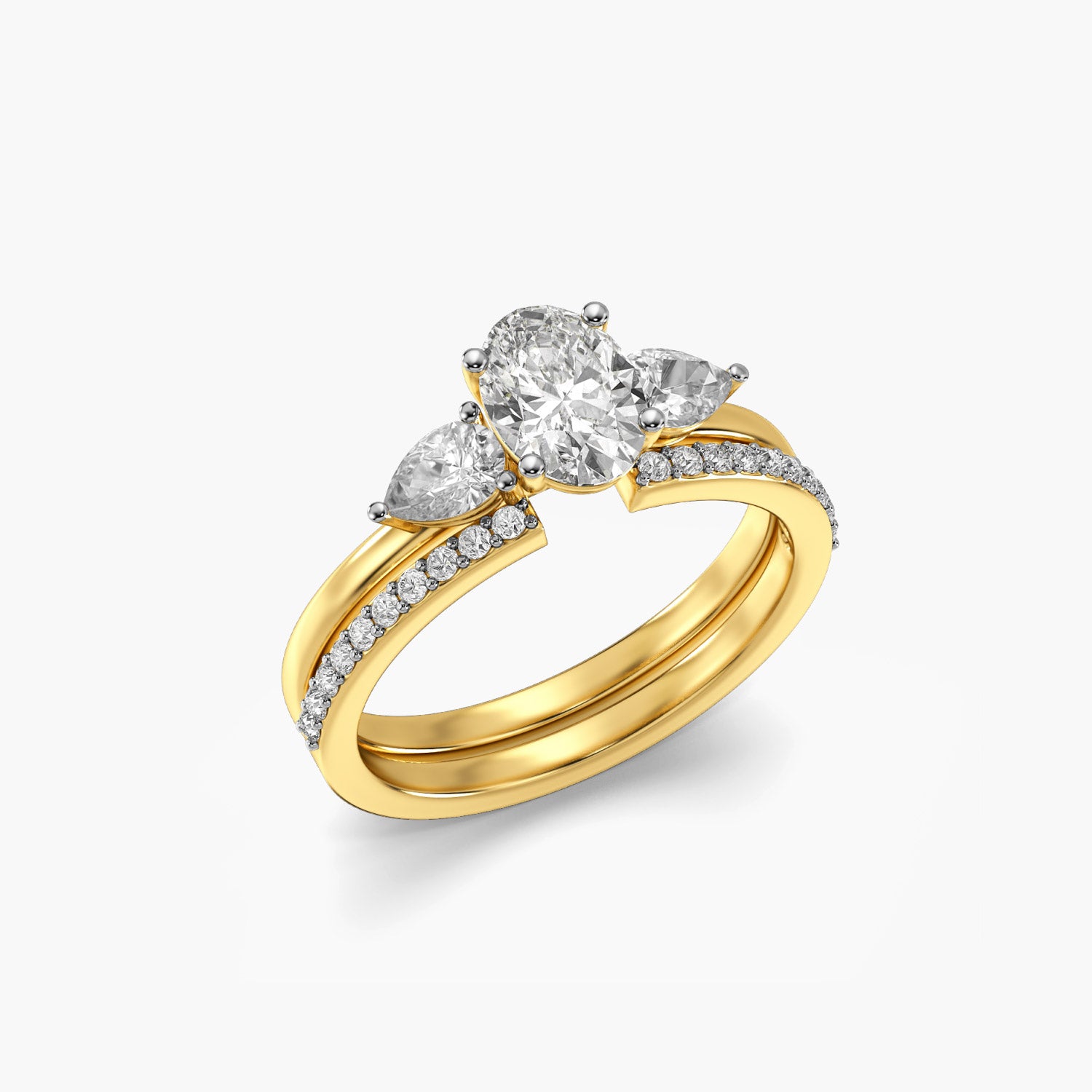 Regal Halo Trio Ring