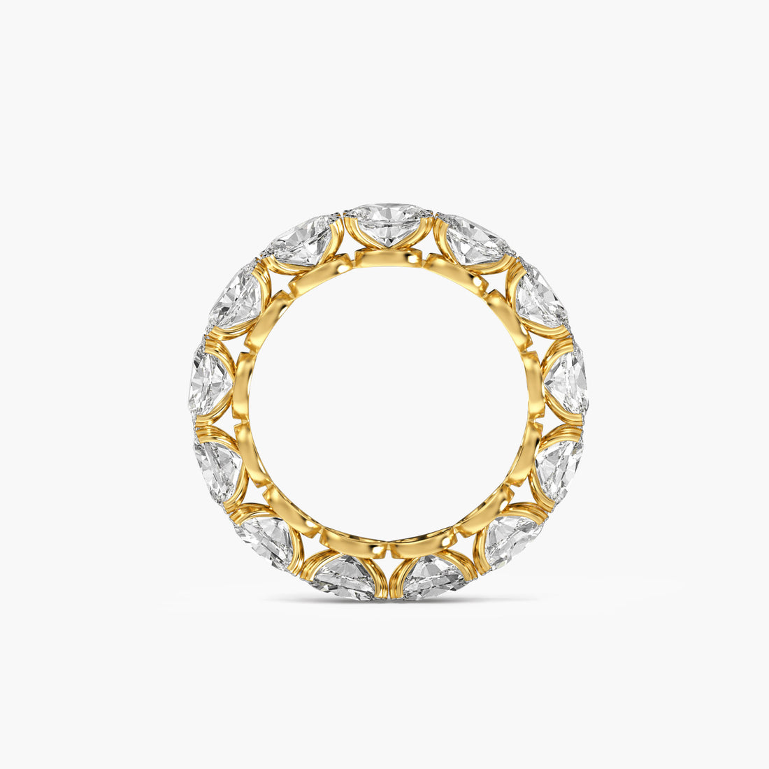 Eternal Glint - Front View in Yellow Gold - Diamond Ring by Moena