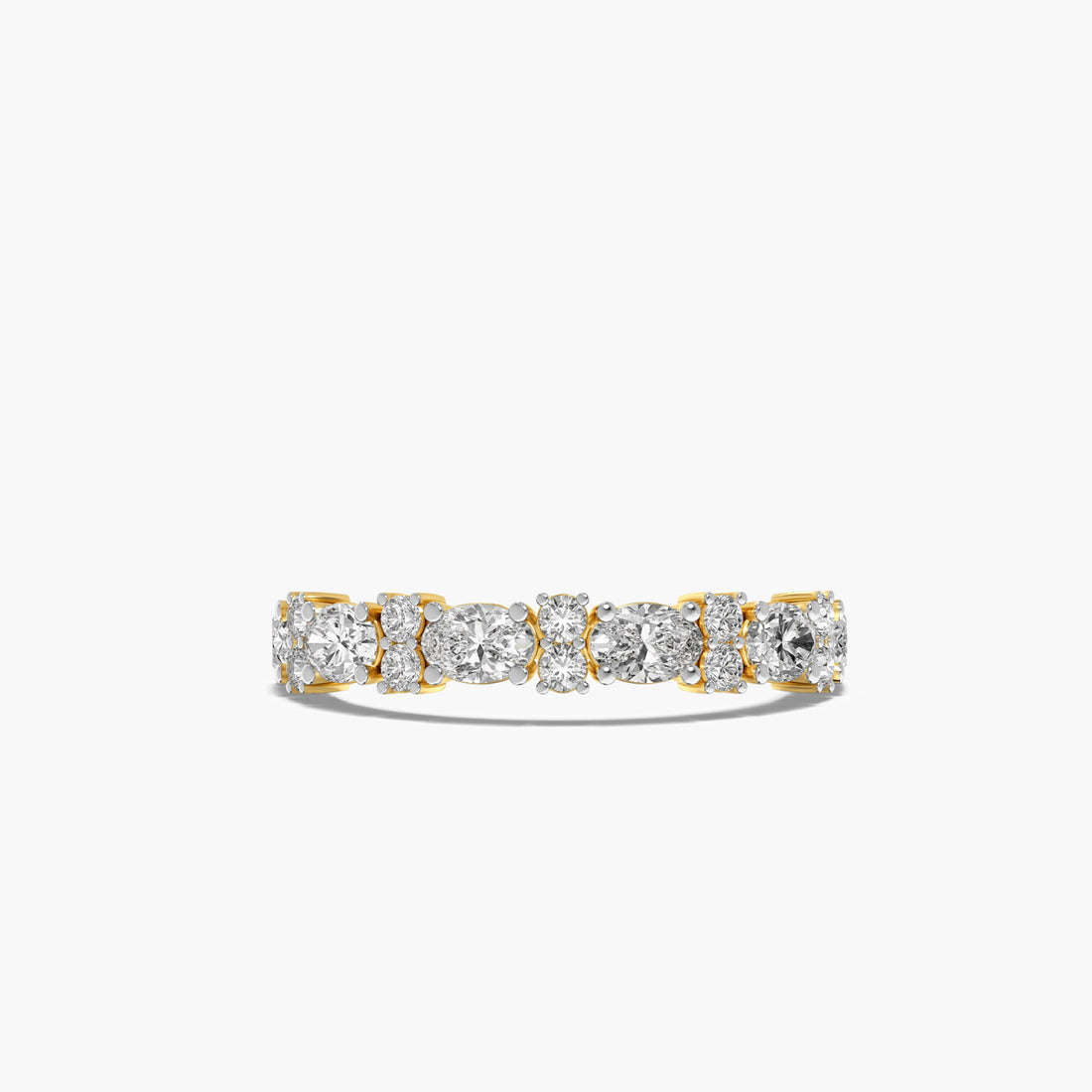 Sparkle Crown Band - Top View in Yellow Gold - Diamond Ring by Moena