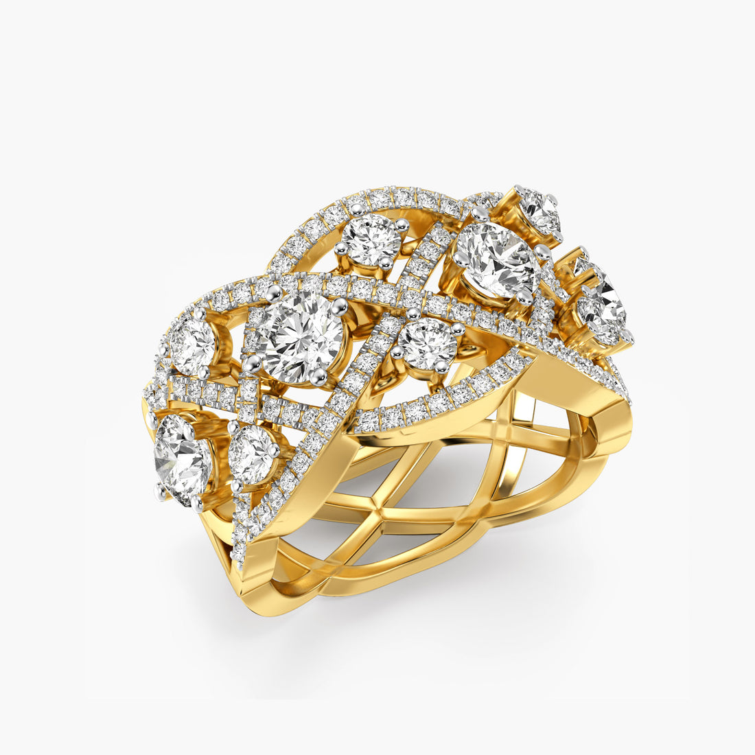 Floral Cluster Statement Ring