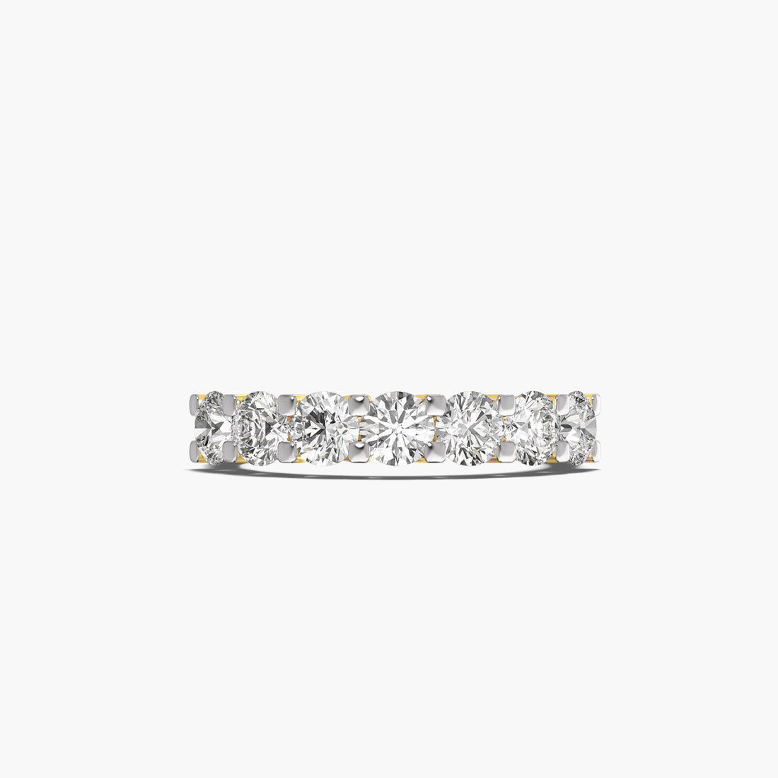 Eternal Seven - Top View in Yellow Gold - Diamond Ring by Moena