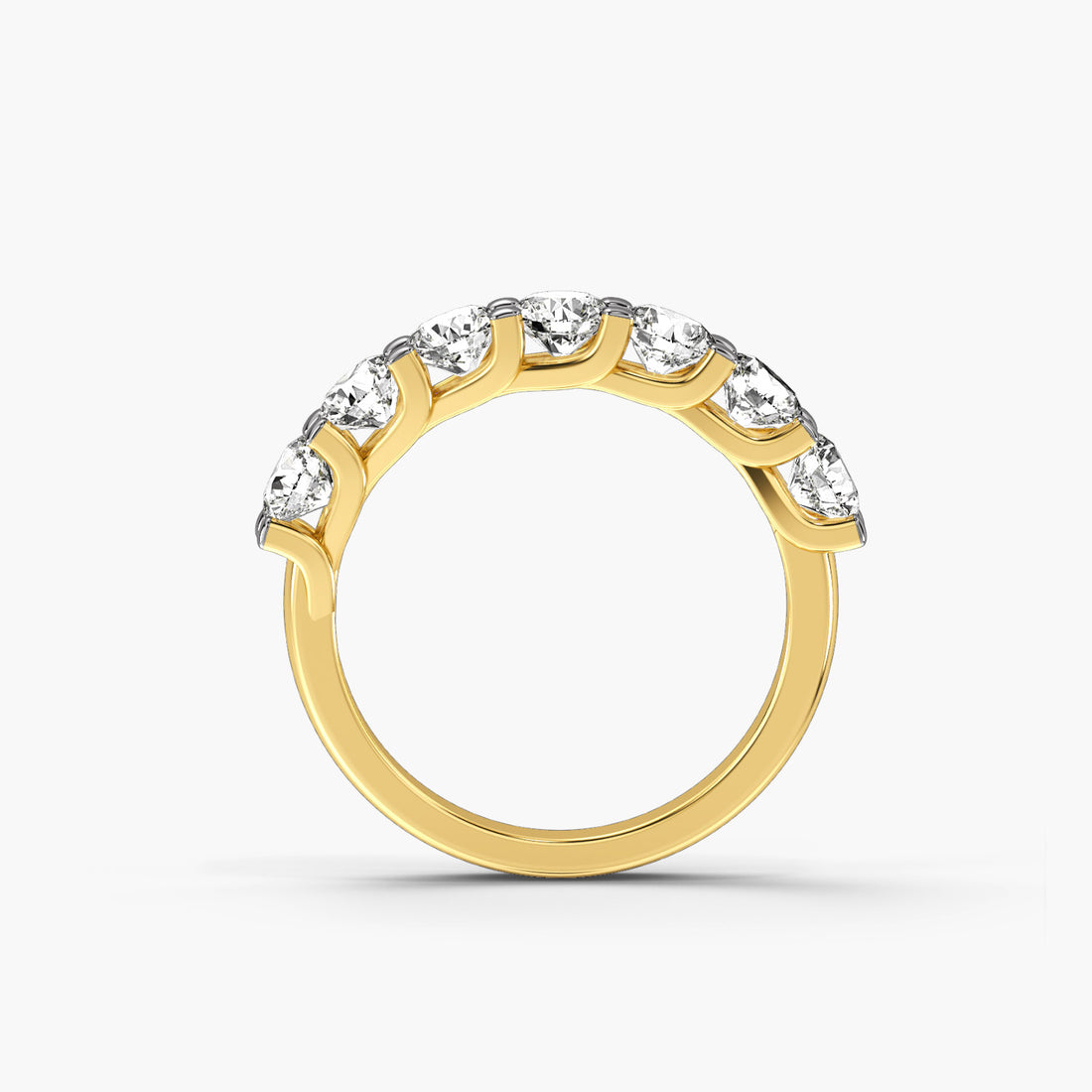 Eternal Seven - Front View in Yellow Gold - Diamond Ring by Moena