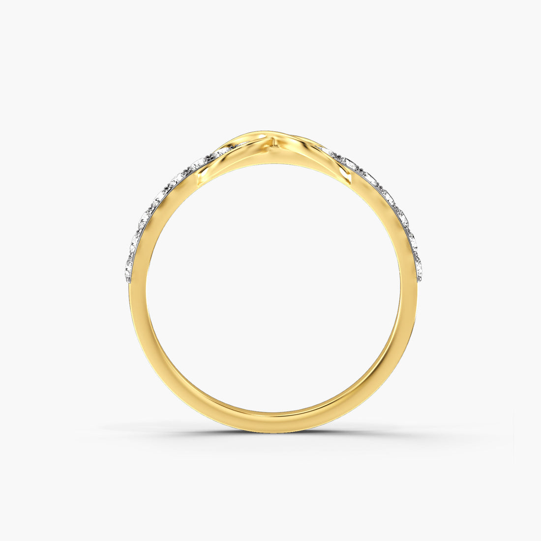Boundless Affection - Front View in Yellow Gold - Diamond Ring by Moena