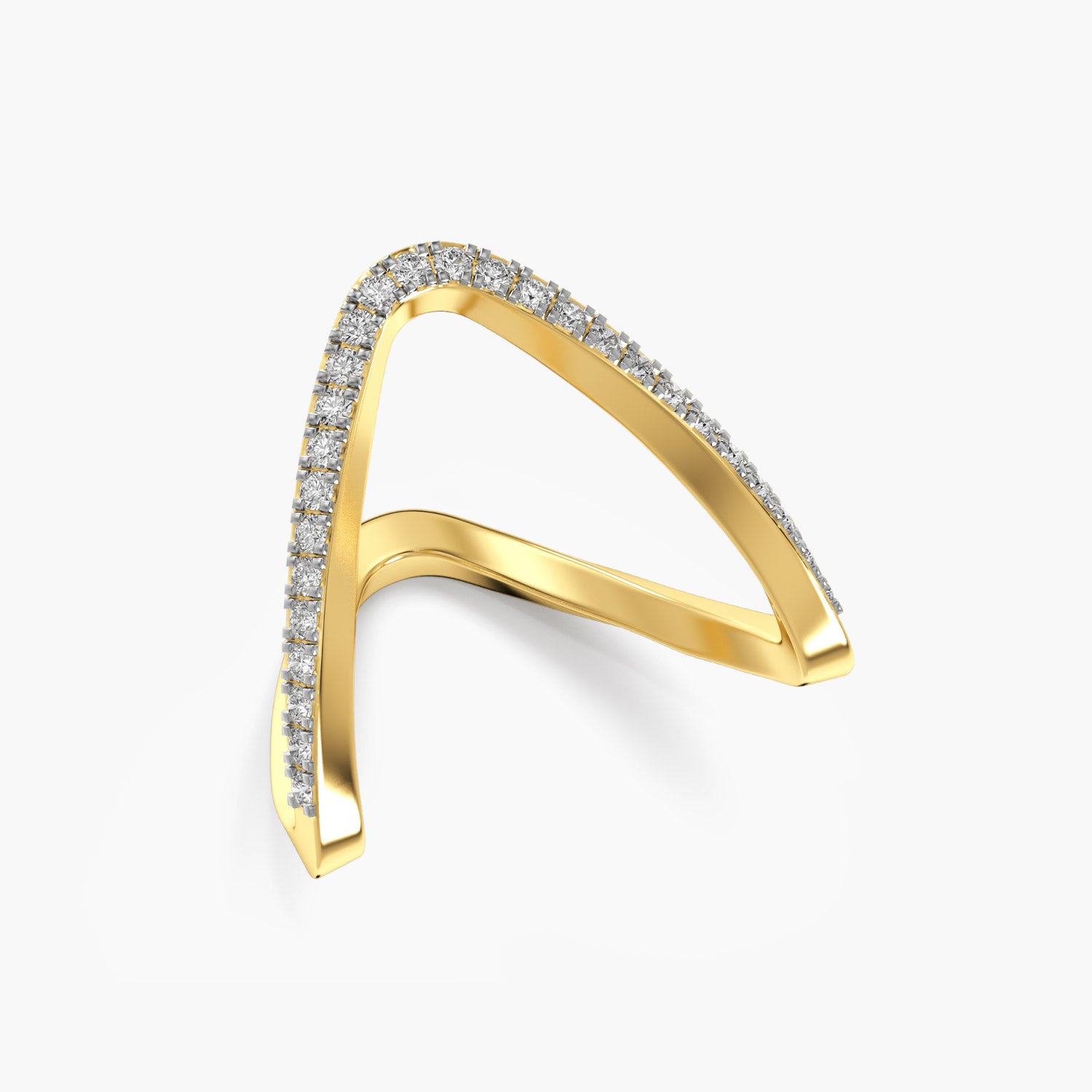 Chevron Lab-Grown Diamond Ring - Moena