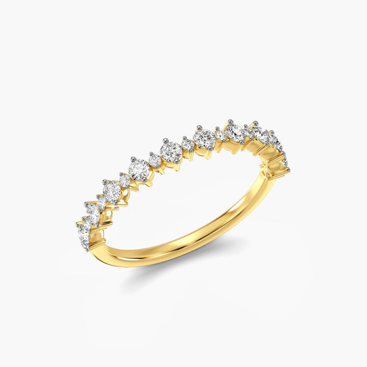 Pure Harmony - 3D View in Yellow Gold - Diamond Ring by Moena