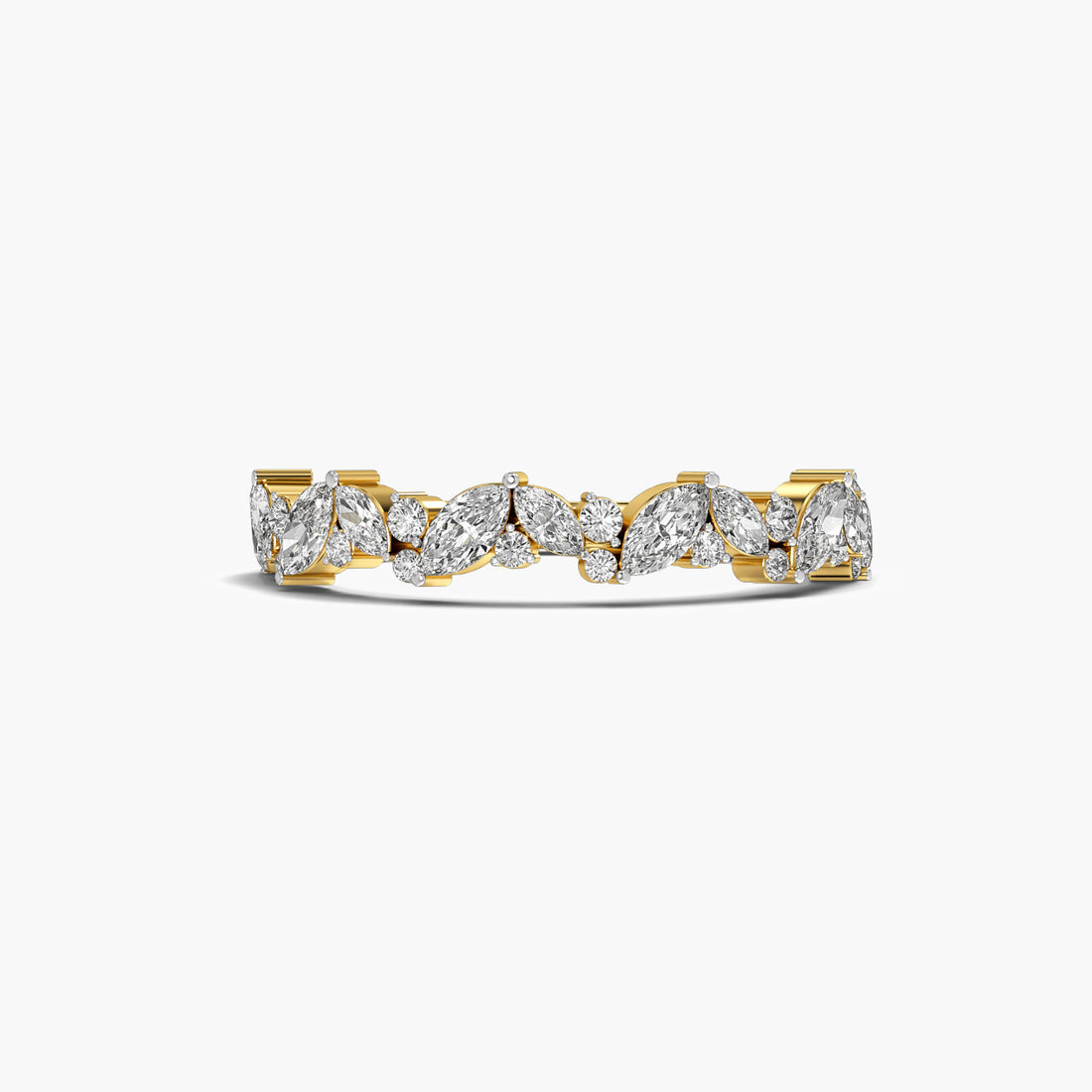 Infinite Romance - Top View in Yellow Gold - Diamond Ring by Moena