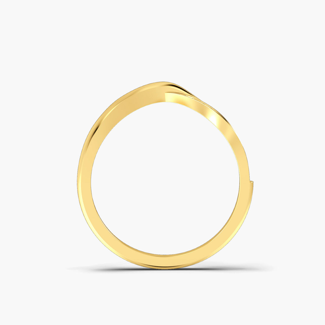 V-Gleam - Front View in Yellow Gold - Diamond Ring by Moena