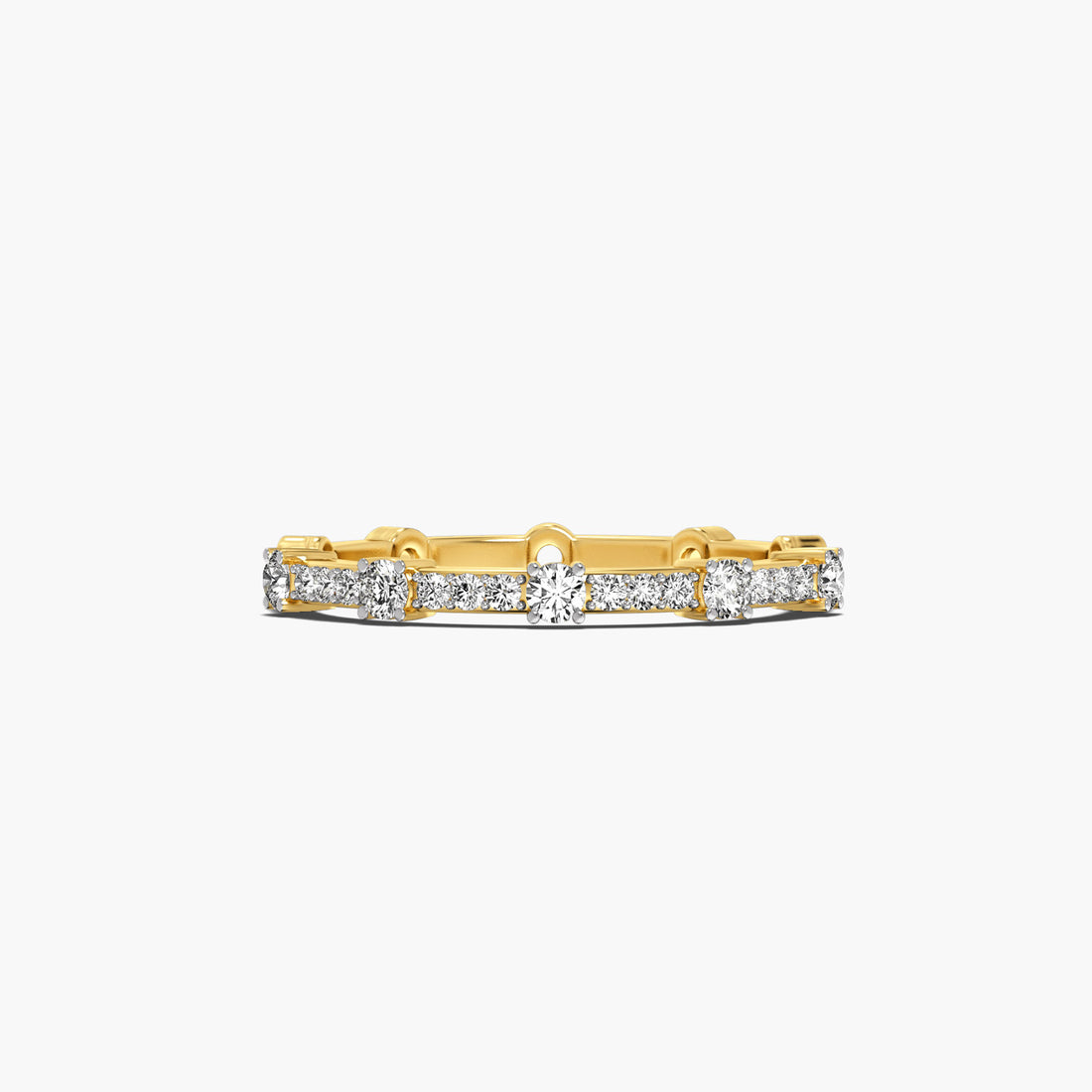 Forever Yours - 3D View in Yellow Gold - Diamond Ring by Moena