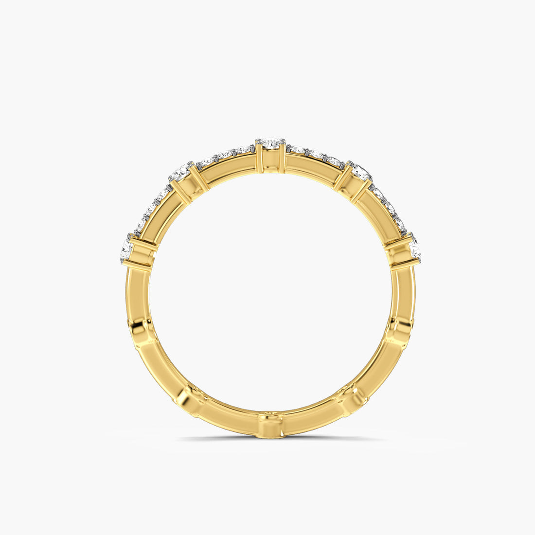 Forever Yours - Front View in Yellow Gold - Diamond Ring by Moena