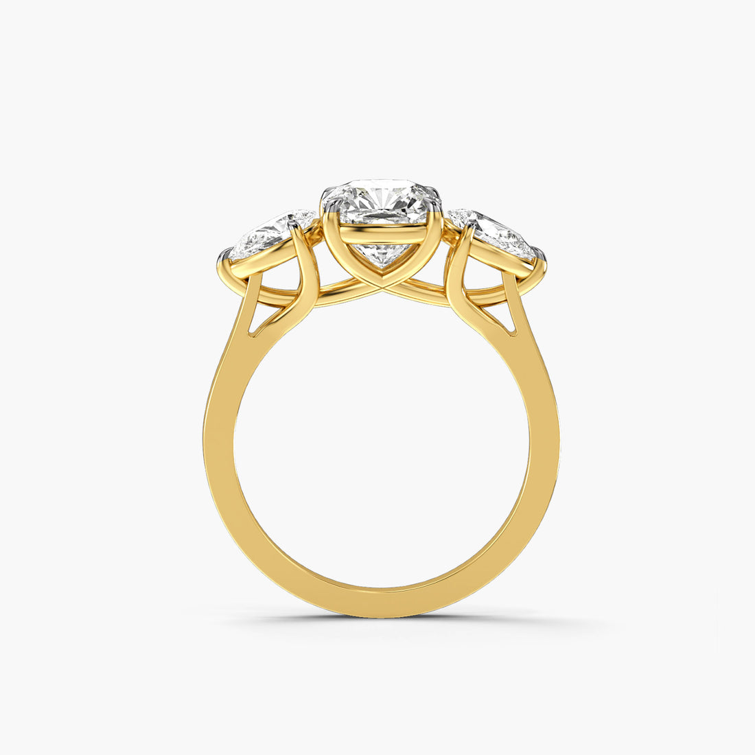 Royal Tranquility - Front View in Yellow Gold - Diamond Ring by Moena