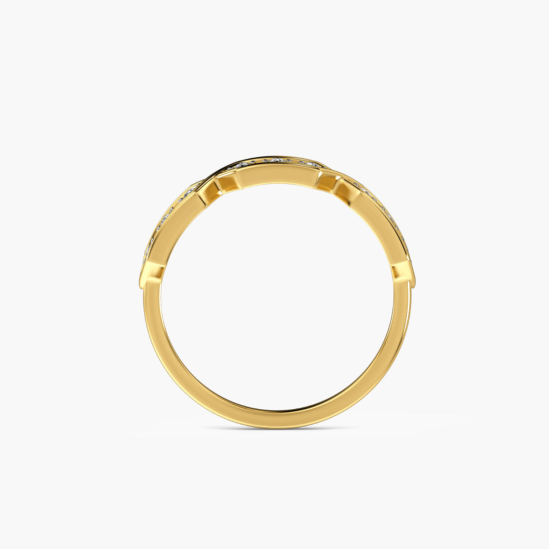 Ember Echo - Front View in Yellow Gold - Diamond Ring by Moena